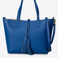 ROMY Leather Top Handle Bag - Blue