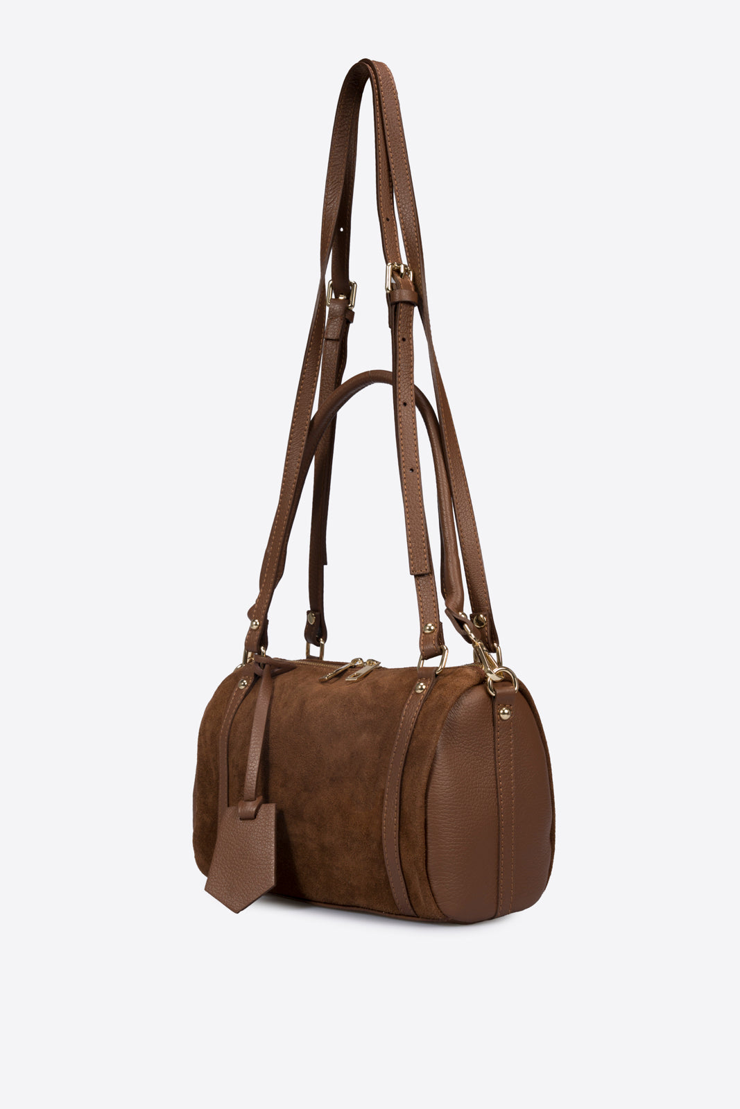 NOOR Leather Bowling Bag - Brown
