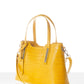 Leather Top Handle Bag 3014 - Yellow