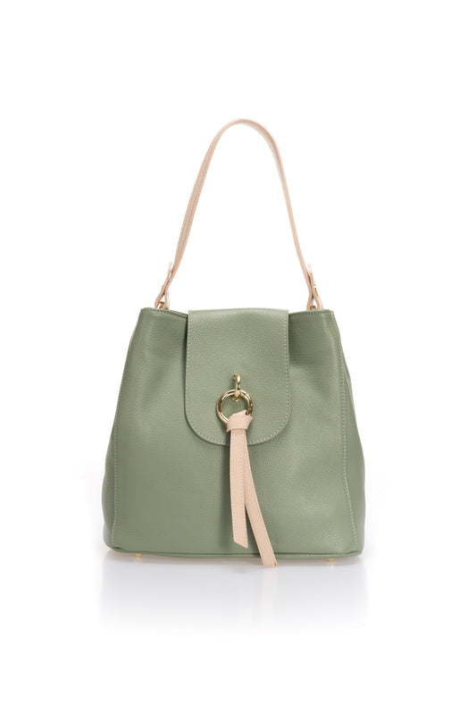 Leather Crossbody Bag 1249 - Mint