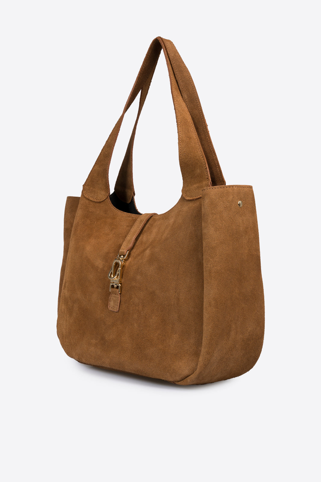 AMELIE Leather Top Handle Bag - Brown