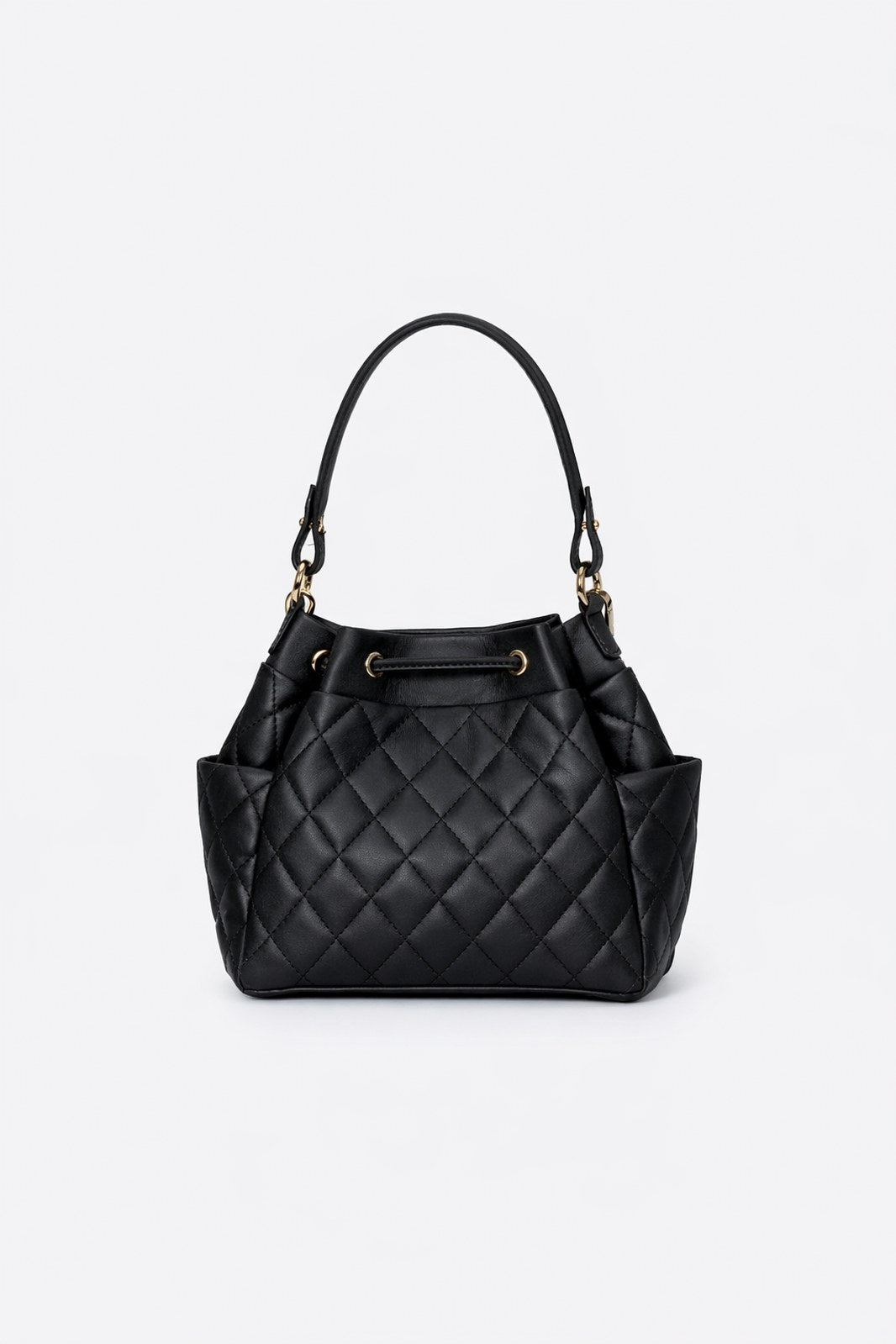 TILLY SMALL Leather Top Handle Bag - Black