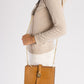 Leather Crossbody Bag 3674 - Camel