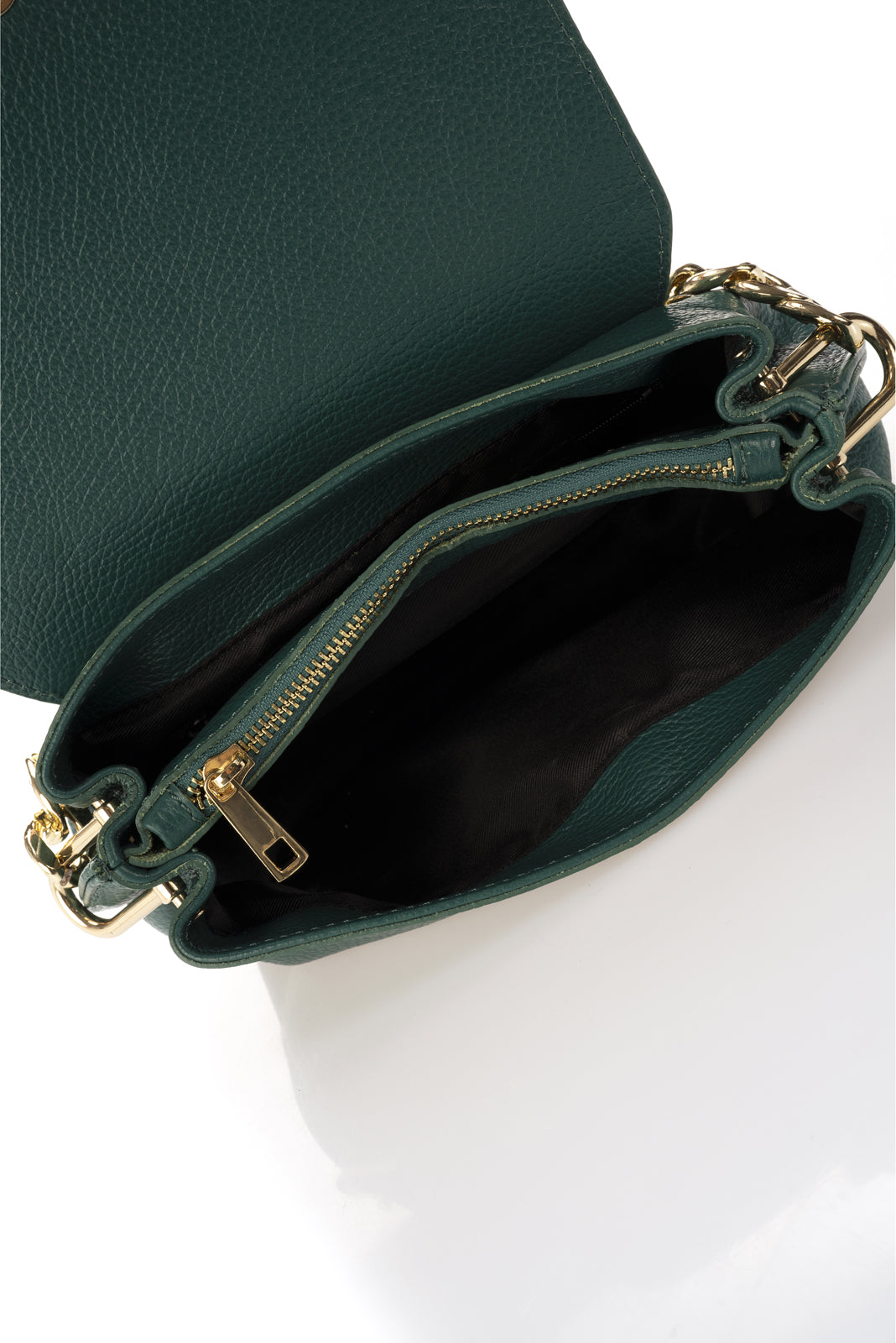 Leather Top Handle Bag 9647 - Green