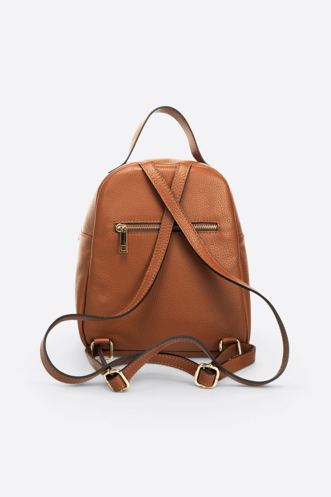 PAOLA Leather Backpack - Cognac