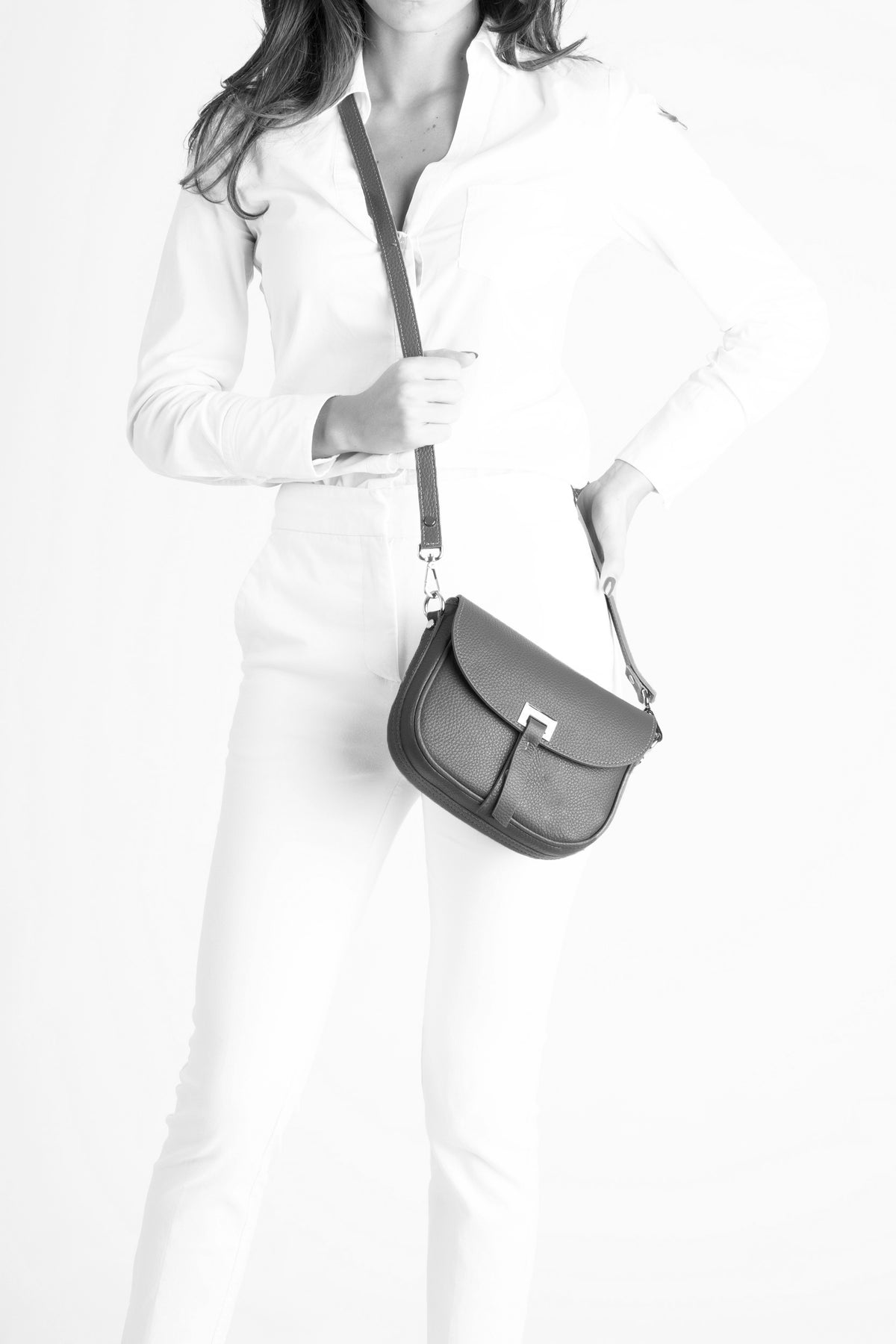 BELA Leather Crossbody Bag - Wine