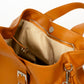 PIPER Leather Top Handle Bag - Cuoio