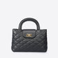 Leather Top Handle Bag 8043 - Black