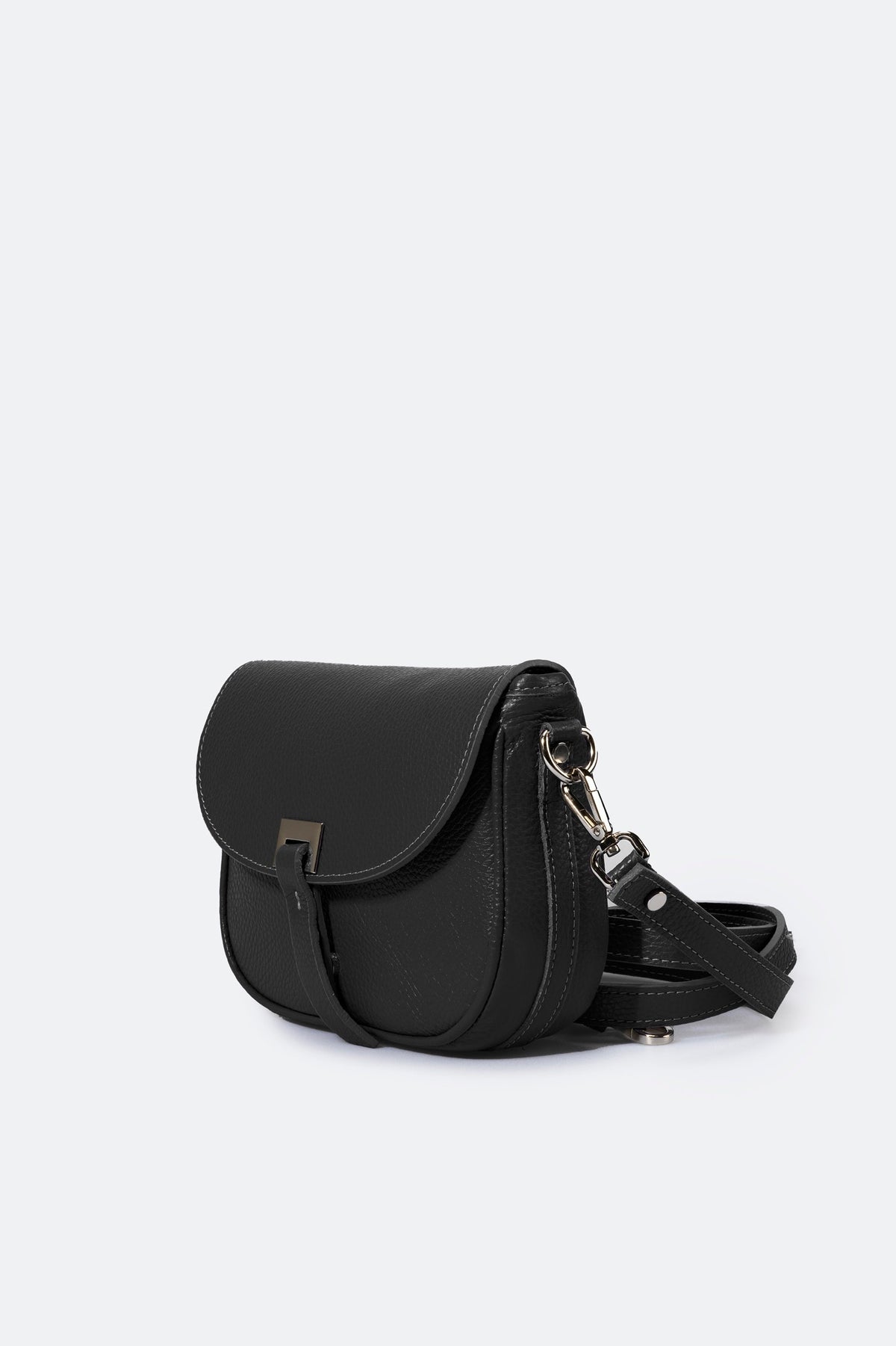 BELA Leather Crossbody Bag - Nero