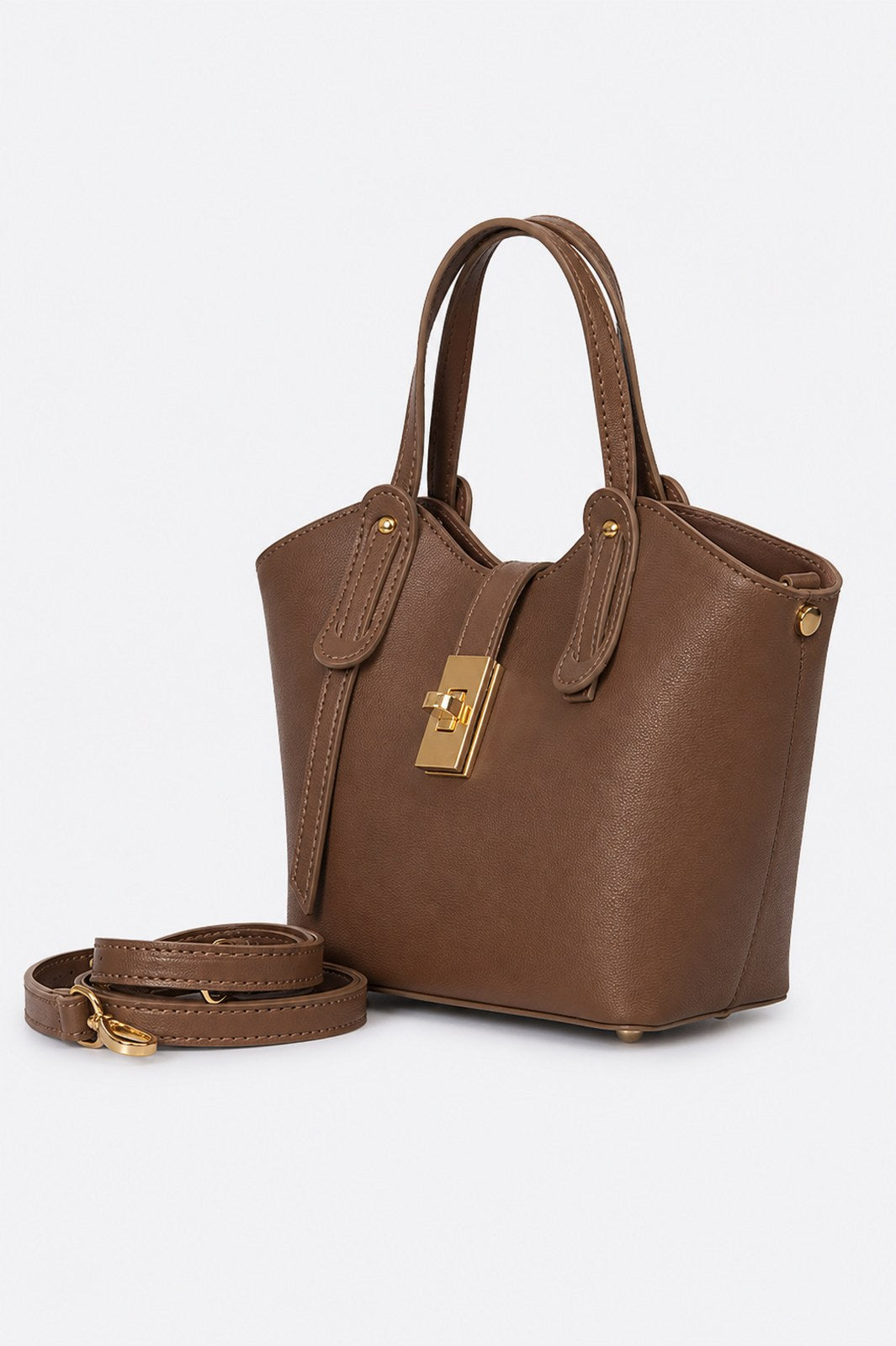 IOLANDA Leather Top Handle Bag - Brown