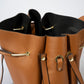 DIONE Leather Top Handle Bag - Cuoio