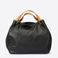 AZALEA Leather Top Handle Bag - Black