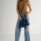 ROSELLA Leather Top Handle Bag - Blue