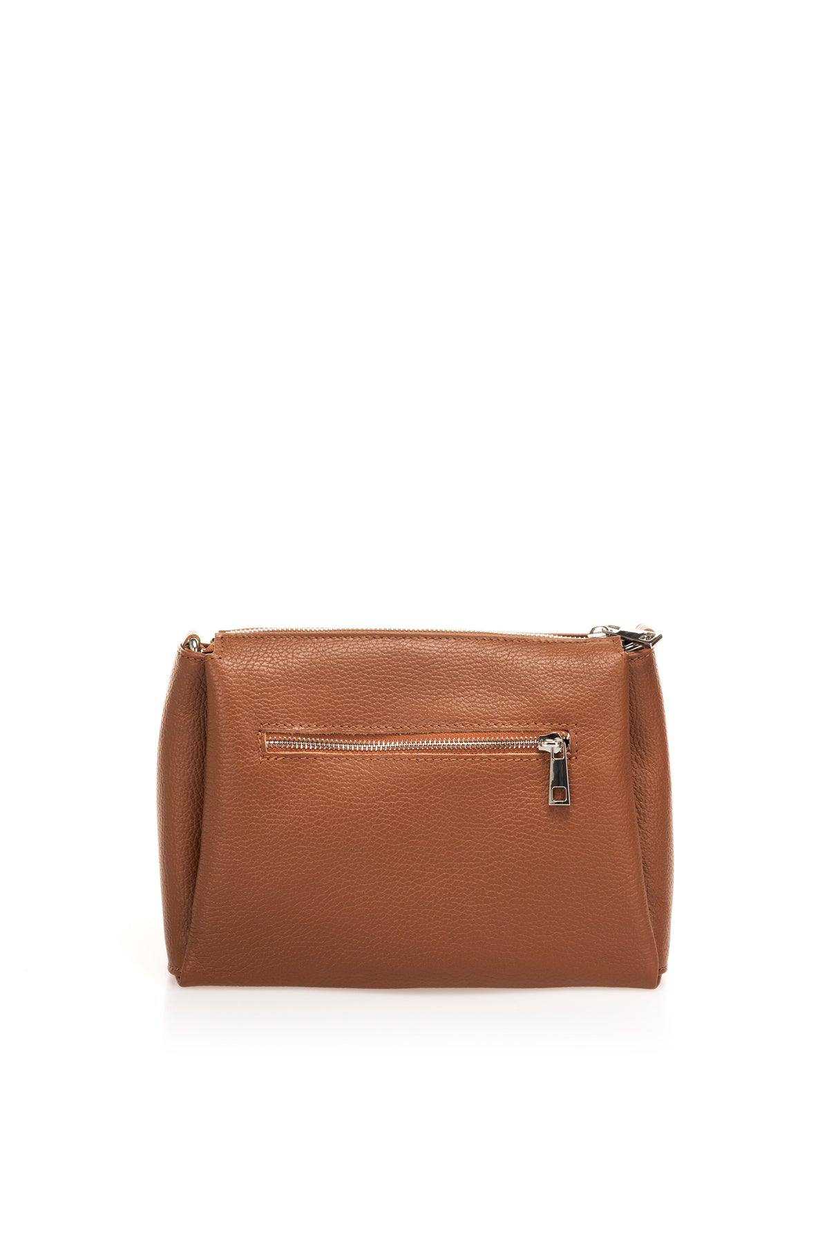 Leather Crossbody Bag 3028 - Cognac