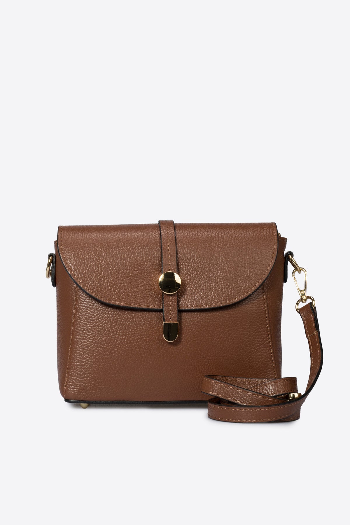 ADORE Leather Crossbody Bag - Brown