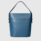 MYRTO Leather Top Handle Bag - Blue