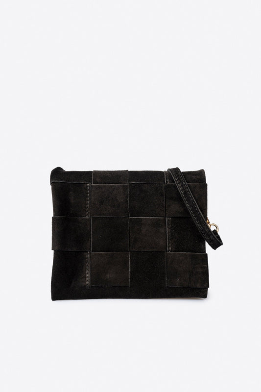 HAILEY Leather Crossbody Bag - Black