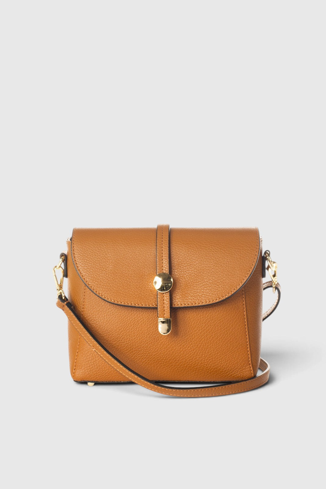 ADORE Leather Crossbody Bag - Cognac