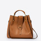 DIONE Leather Top Handle Bag - Cuoio