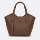 IOLANDA Leather Top Handle Bag - Brown