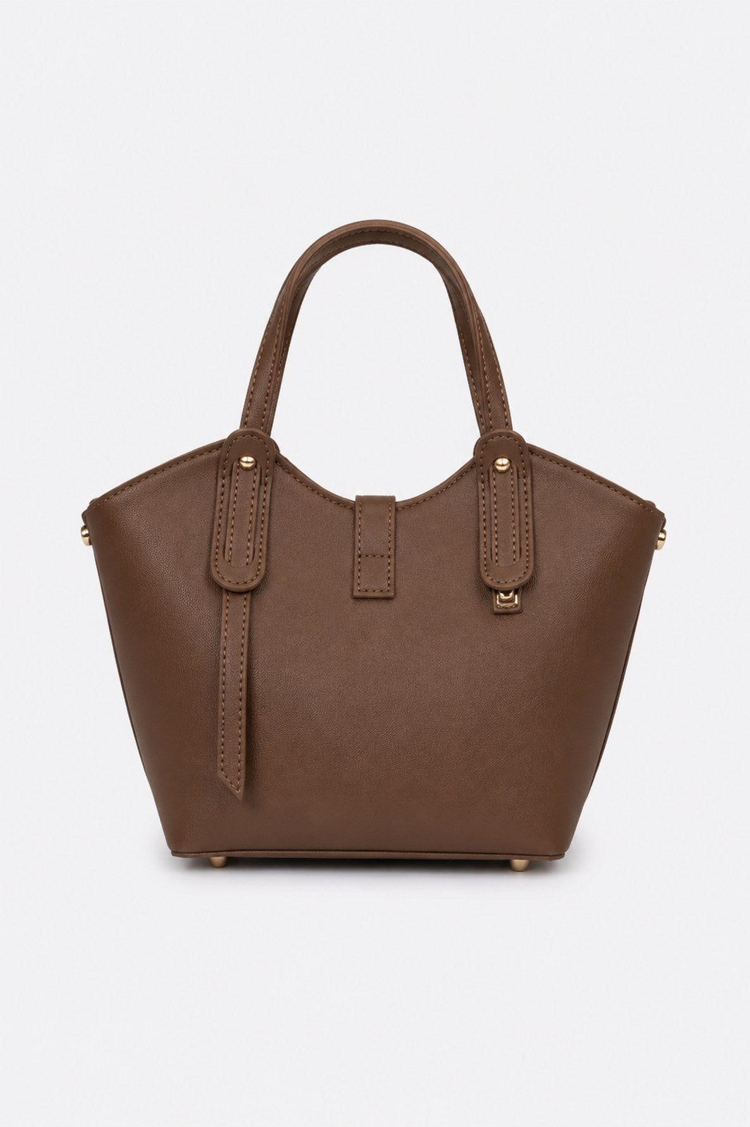 IOLANDA Leather Top Handle Bag - Brown