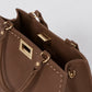 LIDIA Leather Top Handle Bag - Brown