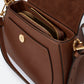 EDNA Leather Shoulder Bag - Brown
