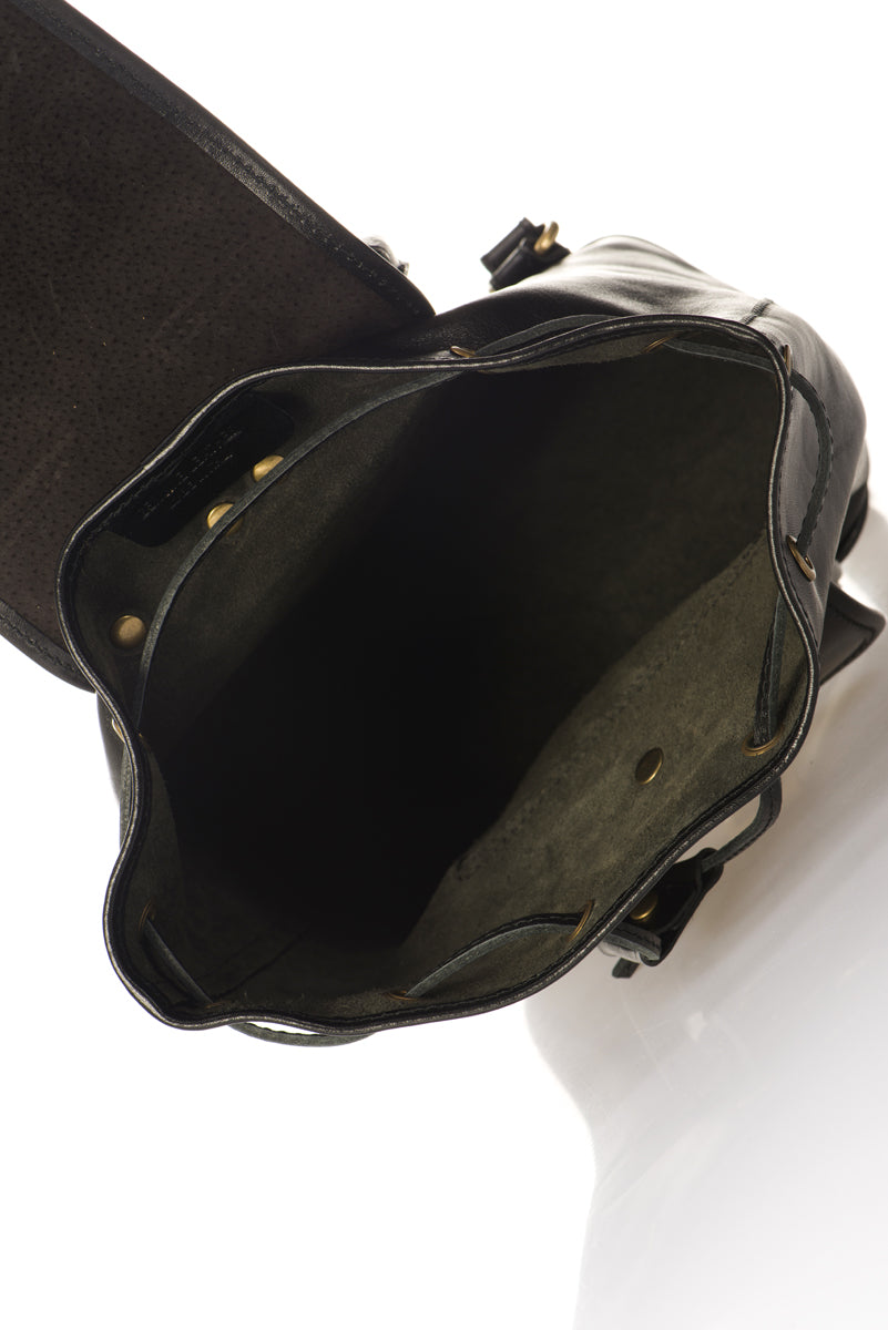 Leather Backpack 1022 - Black