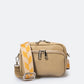 SOPHIA Leather Crossbody Bag - Biscotto
