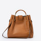 DIONE Leather Top Handle Bag - Cuoio