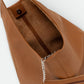 NADIA Leather Top Handle Bag - Cognac