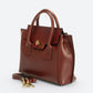 RUTH Leather Top Handle Bag - Bordo
