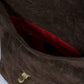 MATILDA Leather Top Handle Bag - Dark Brown