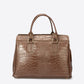 SAGE Leather Top Handle Bag - Brown