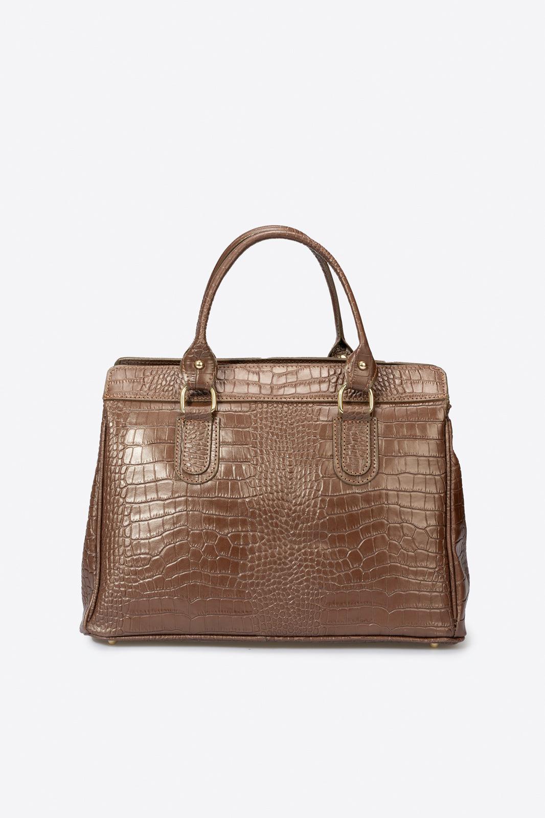SAGE Leather Top Handle Bag - Brown