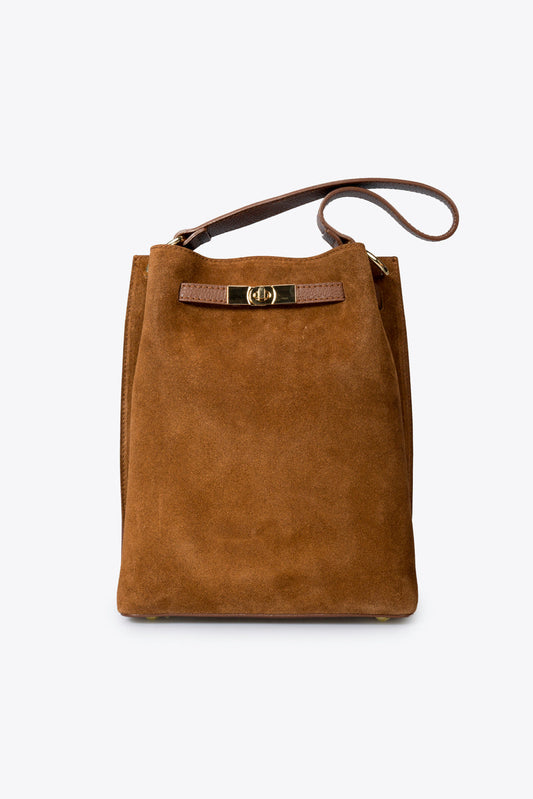 TERRY Leather Shoulder Bag - Bruciato