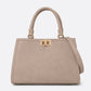 LIDIA Leather Top Handle Bag - Fango