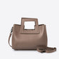 ANTHEA Leather Top Handle Bag - Fango