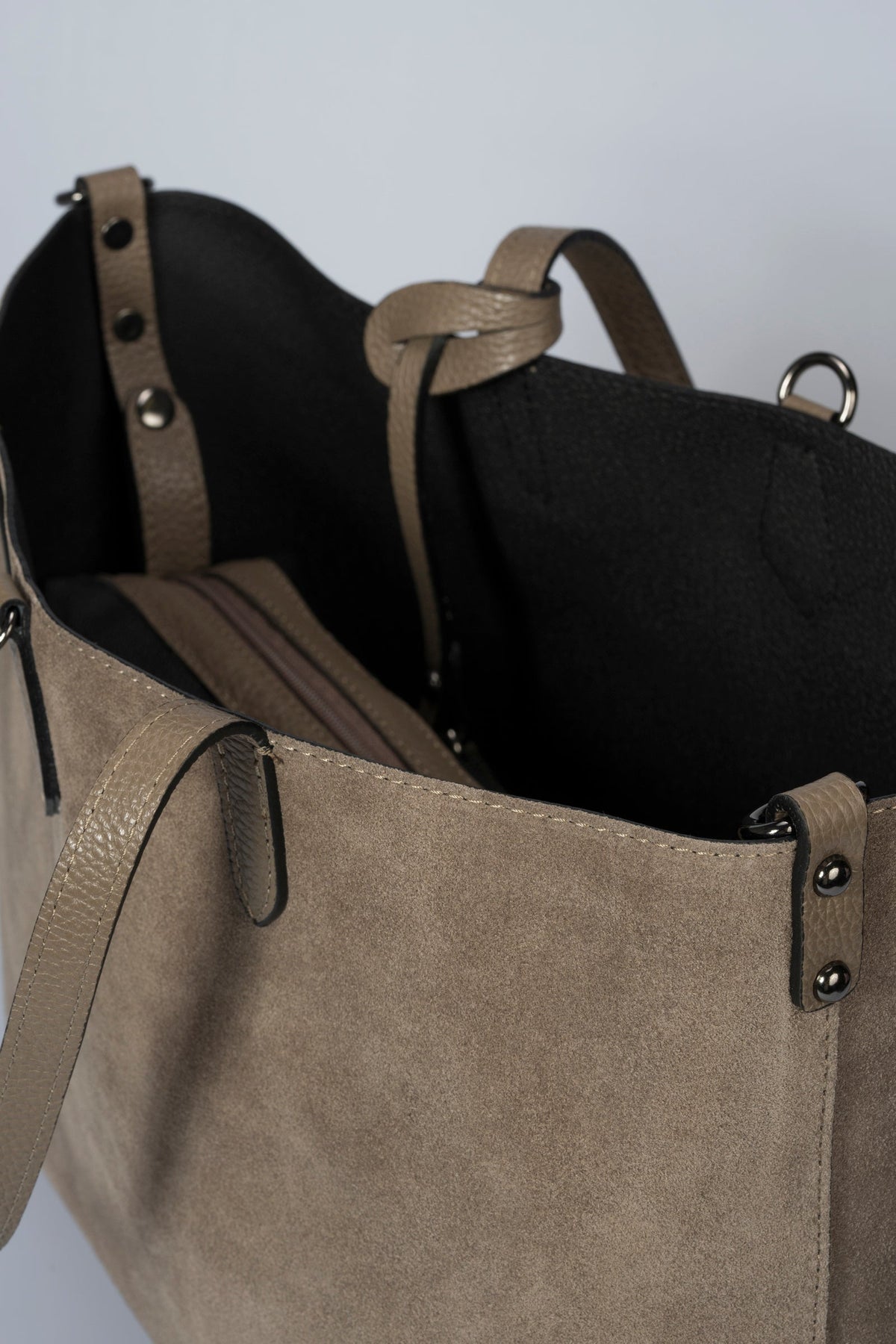 MABEL Leather Tote Bag - Fango