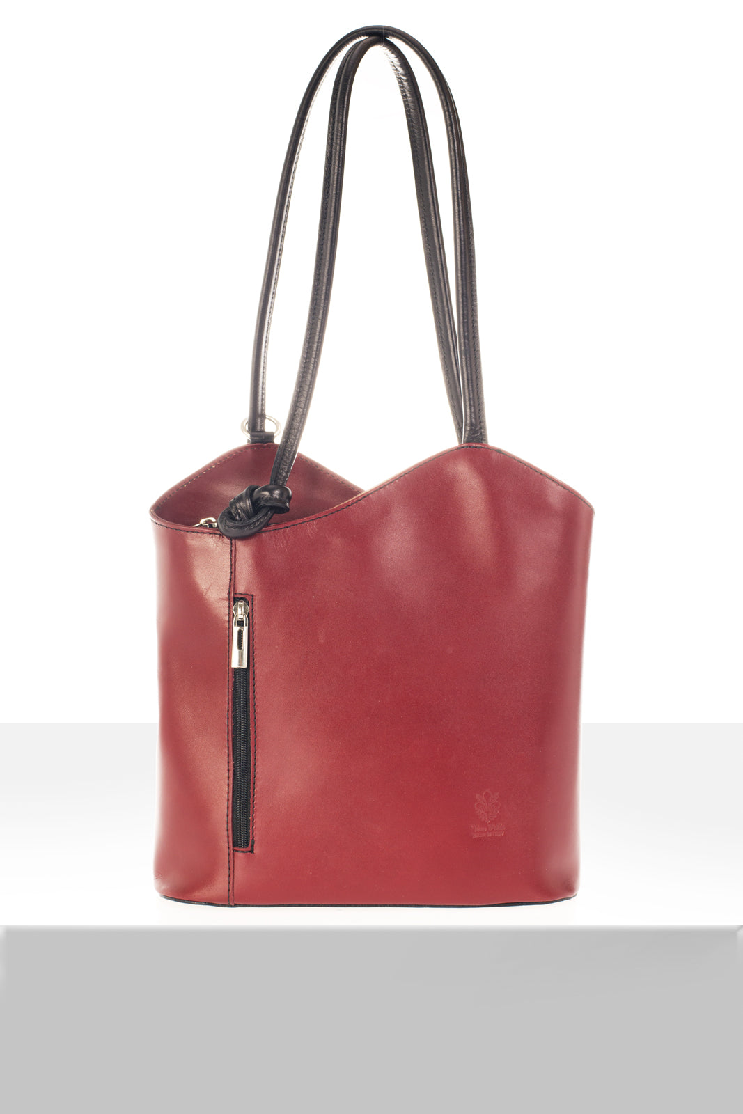 Leather Shoulder Bag 8039 - Red