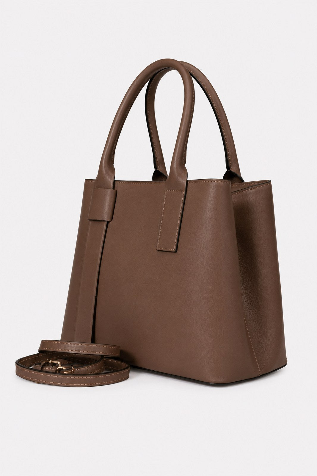 RACHELE Leather Top Handle Bag - Brown