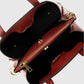 EMILY Leather Top Handle Bag - Bordo