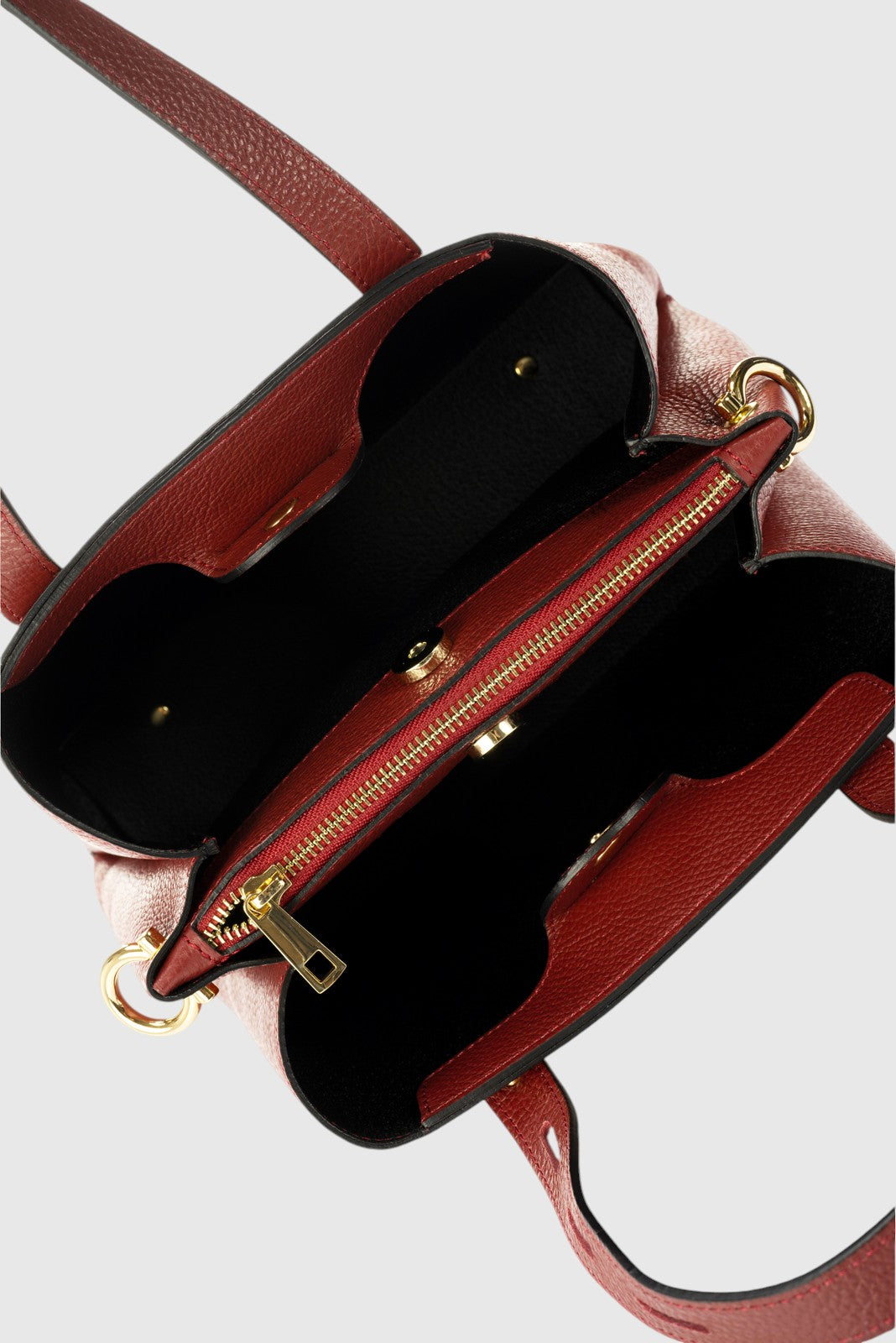 EMILY Leather Top Handle Bag - Bordo
