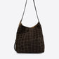 PENELOPE Leather Top Handle Bag - Dark Brown
