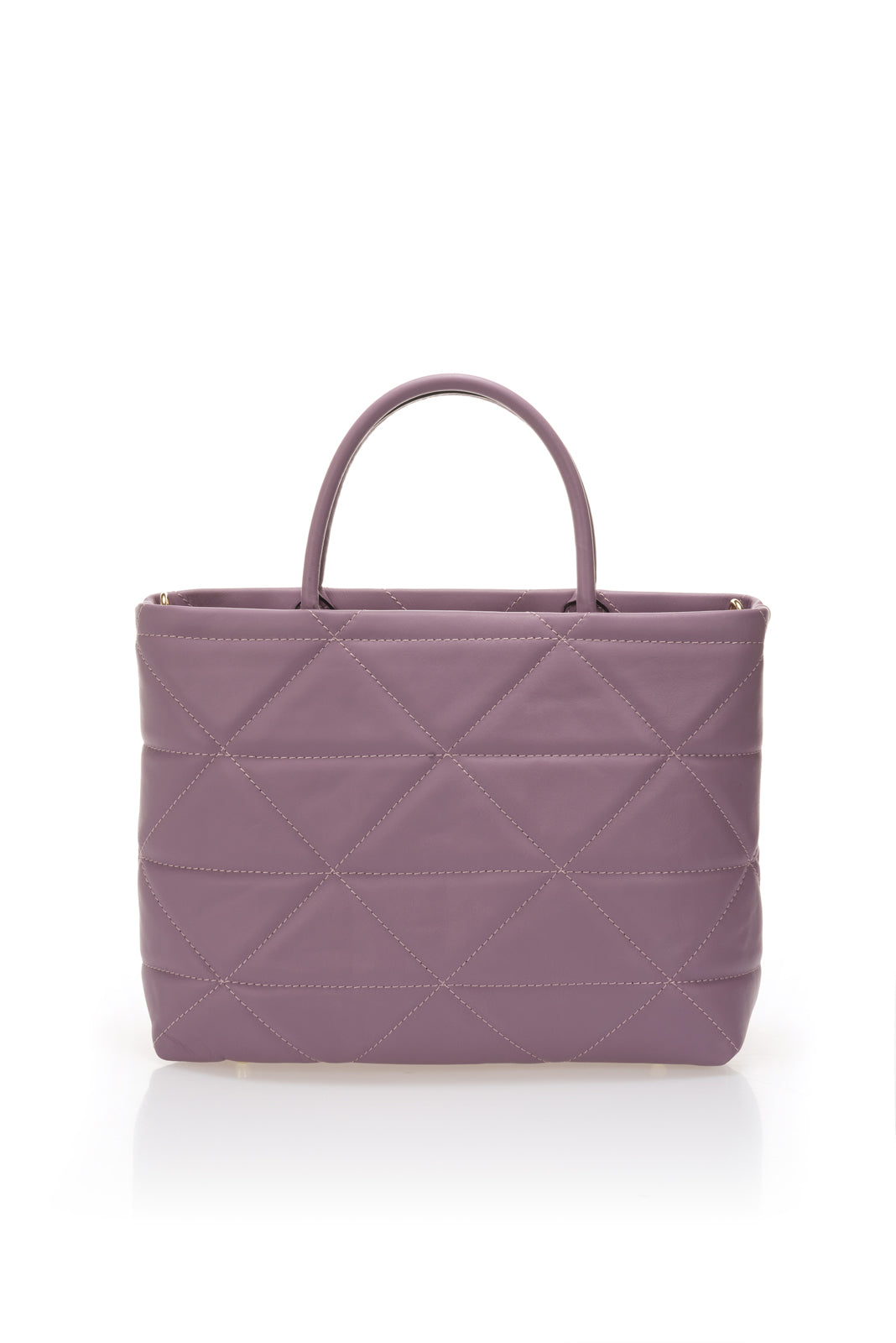 Leather Top Handle Bag 1141 - Violet