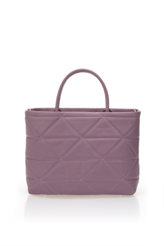 Leather Top Handle Bag 1141 - Violet
