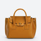 RUTH Leather Top Handle Bag - Cognac