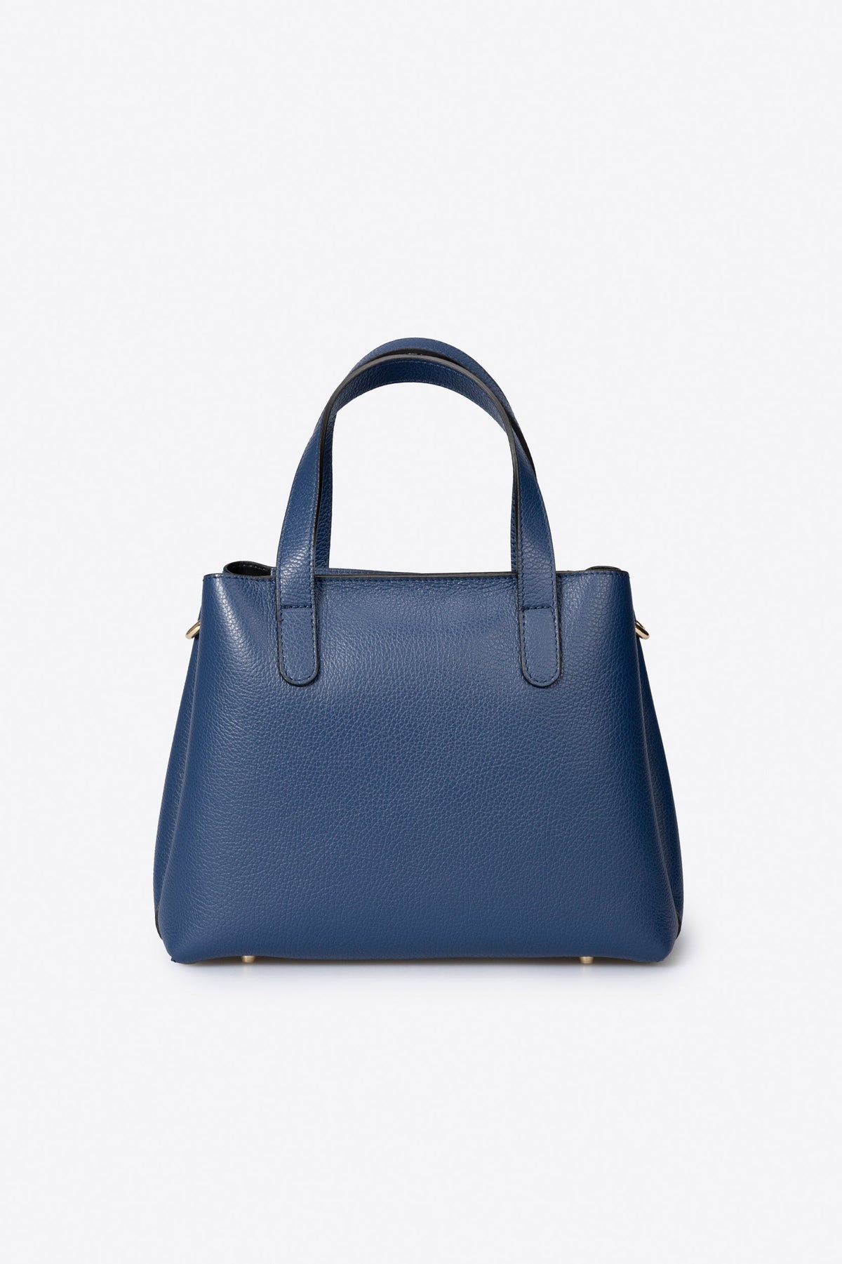 EMILY Leather Top Handle Bag - Blue