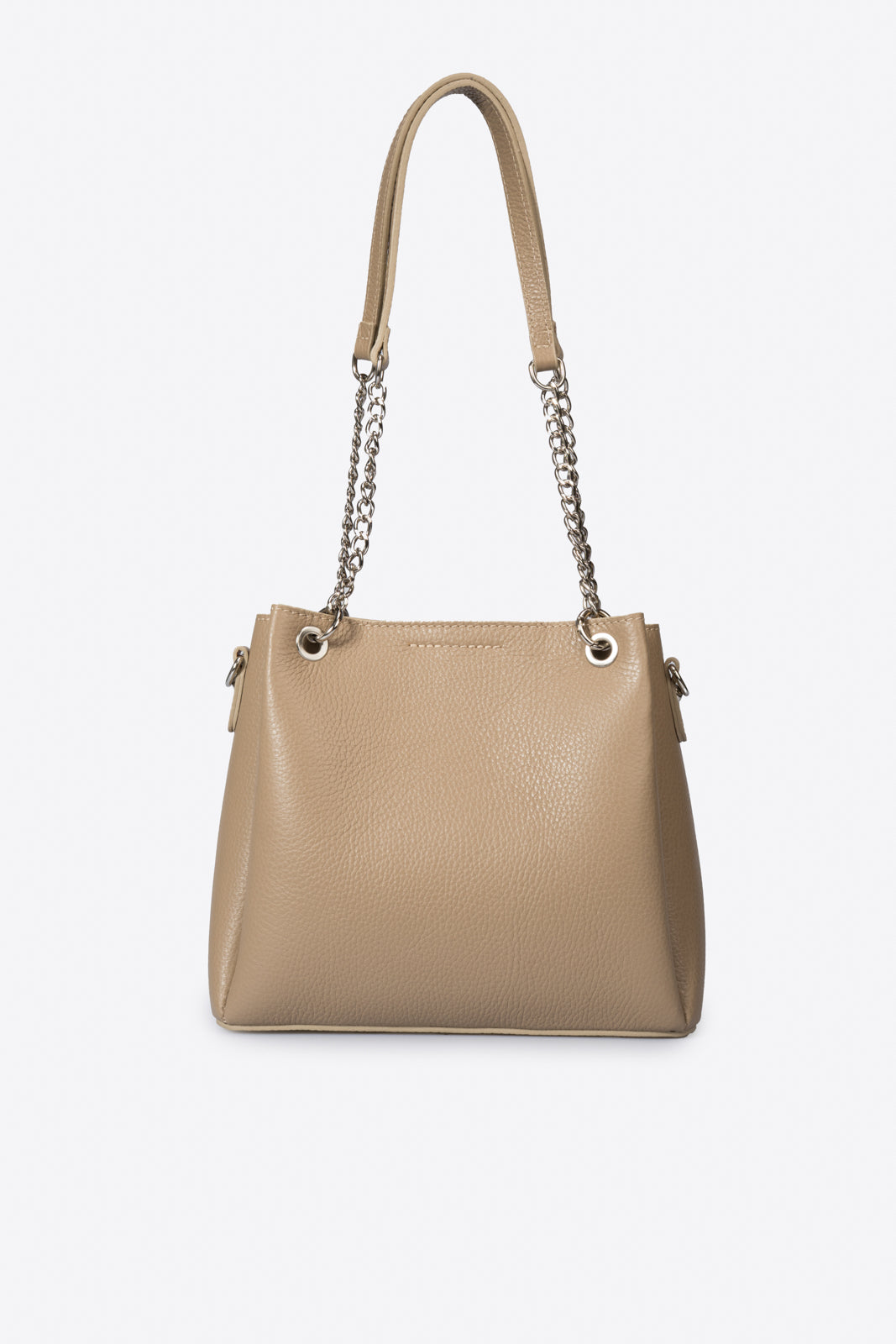 ANIKA Leather Top Handle Bag - Fango