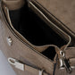 LEA Leather Top Handle Bag - Fango